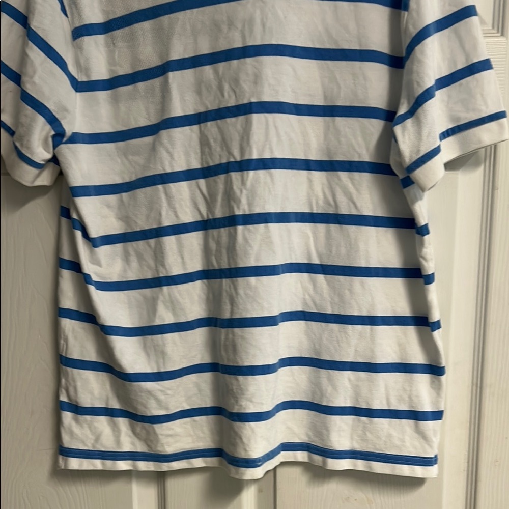 Chaps White Polo with Blue Stripes - Picture 12 of 12